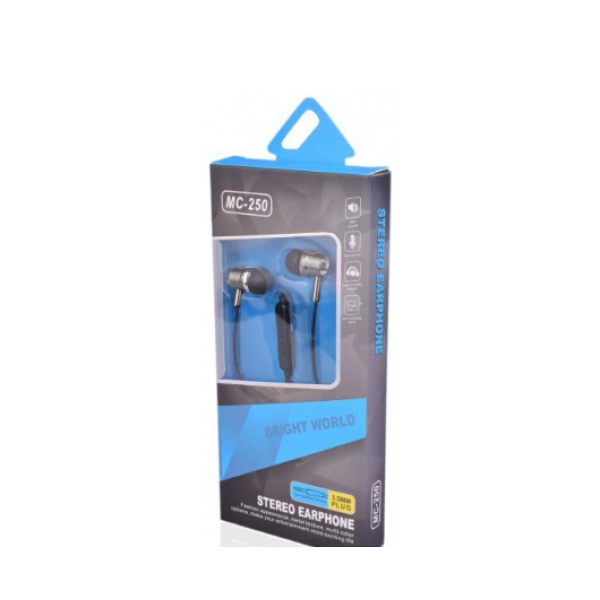 Навушники STEREO EARPHONE MC-250 провідні