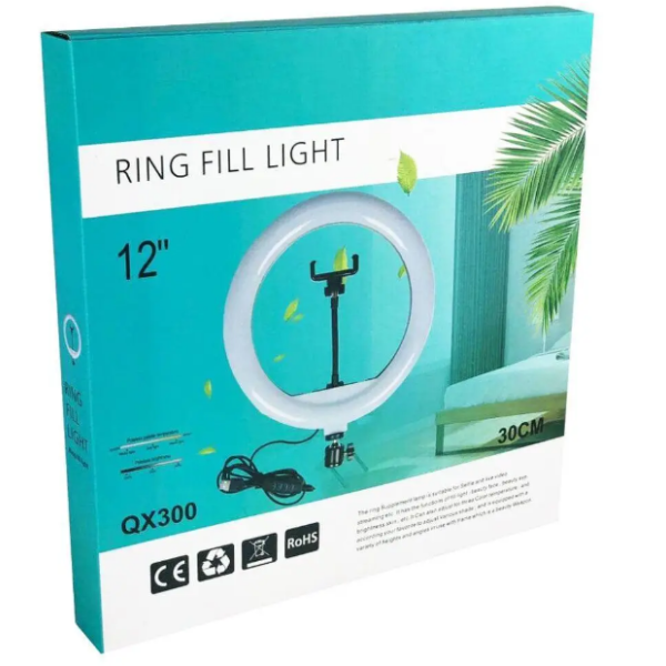 Лампа кільцева RING FILL LIGHT QX300 30см LK202301-31 (30)