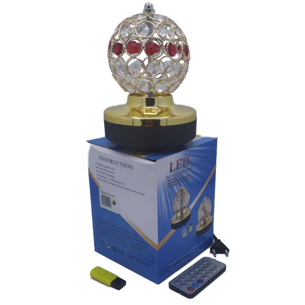 Лампа на поставці куля обертова RGB RHD-158 mp3+ду (RD-5021) 