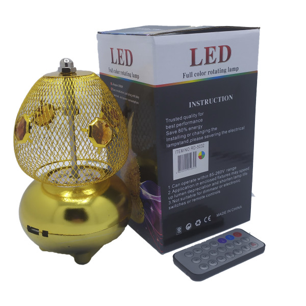 Лампа на поставці шар-сітка RGB RHD-185, що обертається mp3+Мр3+Ду+USB (RD-5032)