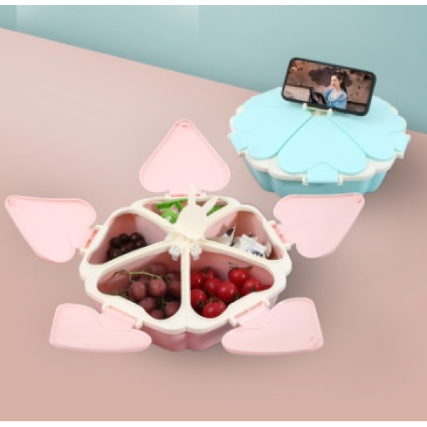 Органайзер для солодощів Peach Heart Shape 5 відсіків з підставкою для телефону (WO-27) 