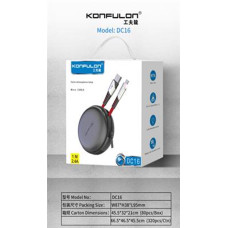 Кабель USB-MicroUSB DC16 Konfulon чохол 1м, 2.4А