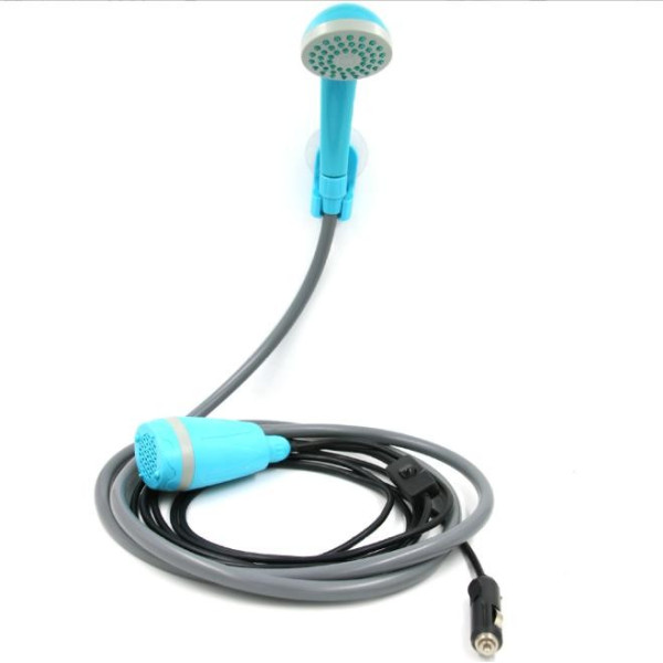 Душ переносной походный, портативный, кемпинговый с помпой PORTABLE SHOWER+ 12V (от прикуривателя) DK-02