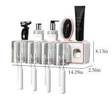 Диспенсер-полка для зубных принадлежностей с 4 стаканами Toothbrush holder 223-55 // [11] (20 шт/ящ)
