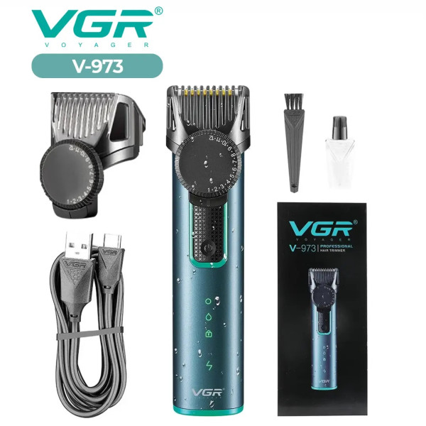 Триммер для бороды аккумуляторный с регулировкой длины, USB, VGR V-973