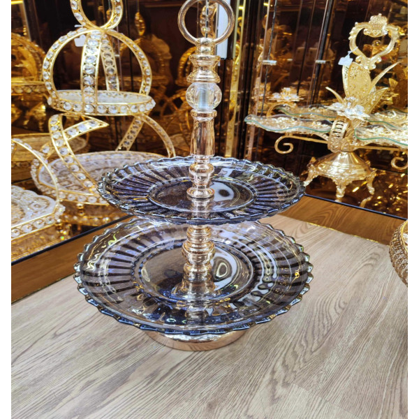 Піднос для фруктів та солодощів (2 яруси) Fruit tray 1603 // [4] (8 шт/ящ)