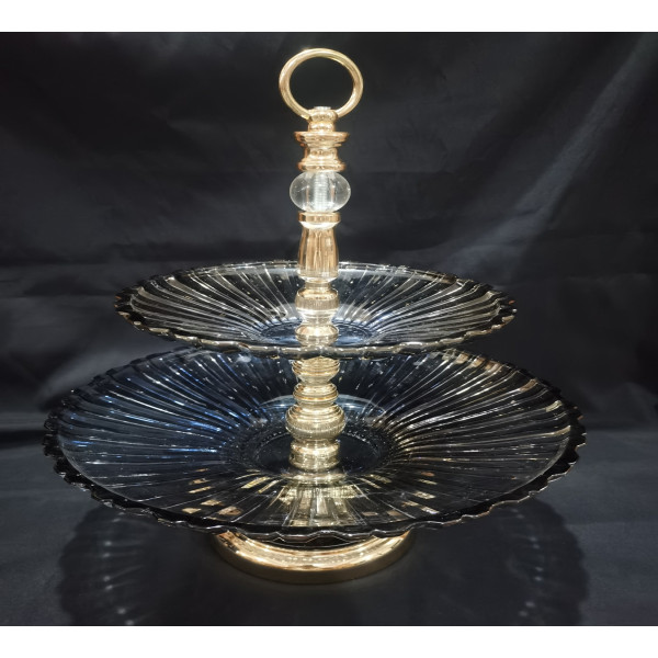 Піднос для фруктів та солодощів (2 яруси) Fruit tray 1606 // [4] (6 шт/ящ)