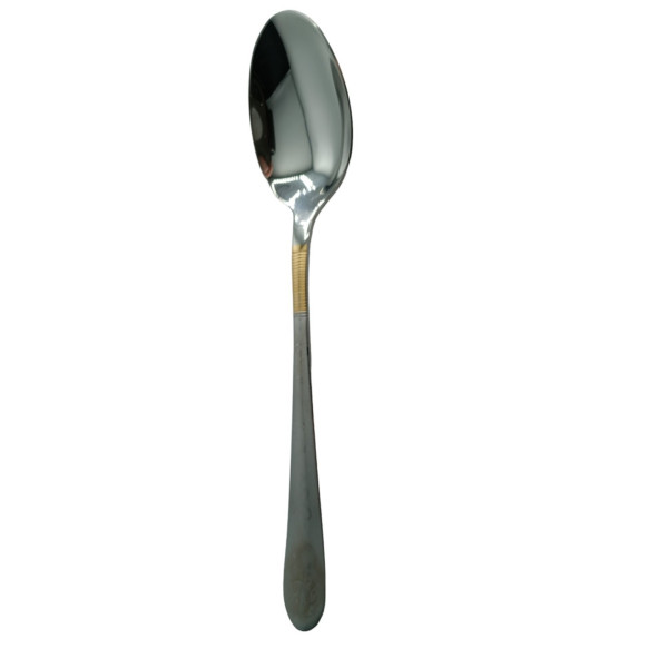 Ложки чайні комплект (6 шт) Cutlery set CD19 (Золоті смужки+візерунок) // [11] (100 шт/ящ)