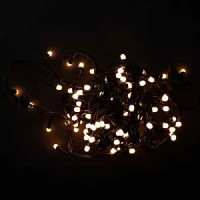 Гирлянда RD-7132 внутр. 200LED 18м Провод-Чёрный, Цвет ламп-Тёплый 