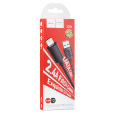 Кабель USB Hoco X88 Gratified Lightning 2.4A 1m Білий