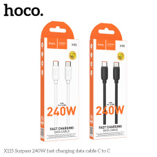 Кабель USB Hoco X115 Type-C to Type-C 240W Чорний