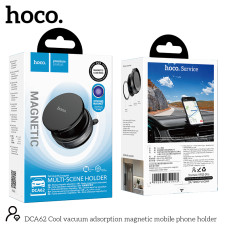 Автотримач Hoco DCA62 Magnetic/Vacuum Чорний