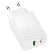 Сетевое Зарядное Устройство Borofone BAS76A 1USB-C/1USB PD/QC 30W Белый