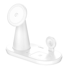 Беспроводное Зарядное Устройство LDNIO WL01 5in1 25.5W For iWatch Белый