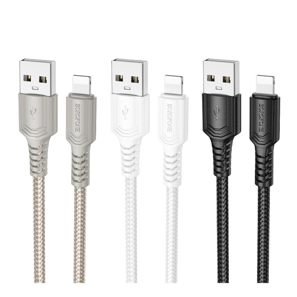 USB Borofone BX116 Lightning 2.4A Черный