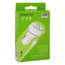Авто Зарядное Устройство Borofone BZ14 Type-C 2USB 2.4A Мятая упаковка Черный