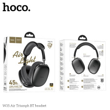 Блютуз Стерео Гарнитура Hoco W35 Air Мятая упаковка Стальной