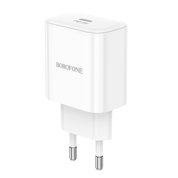 Сетевое Зарядное Устройство Borofone BA81A 1USB-C PD/QC 20W Белый