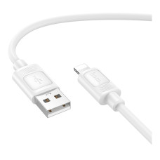 Кабель USB Hoco X122 Silicone Lightning 2.4A Білий
