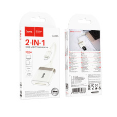 Перехідник Hoco UA40A 2-in-1 Card Reader Type-C Абрикосовий