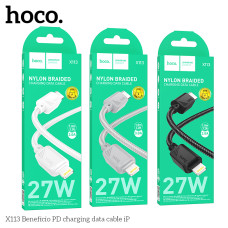 Кабель USB Hoco X113 Type-C to Lightning PD27W Бiлий