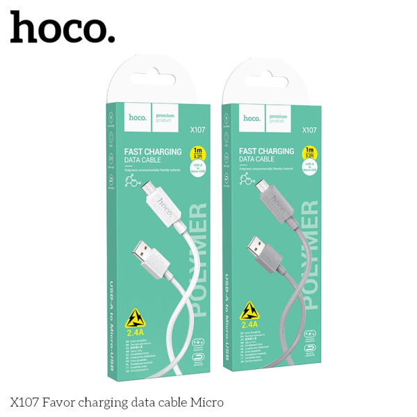 USB Hoco X107 Micro 2.4A Белый