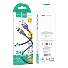 Кабель Hoco X109 Silicone Micro 2.4A 2m Чорний