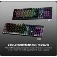 Клавиатура Игровая FANTECH ATOM104 MK886V2 SUMI Blue Switch Серый/Черный
