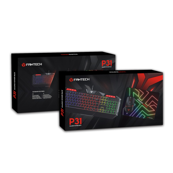 Игровой Комплект 3в1 FANTECH P31 (Клавиатура, Мышь, Коврик) Черный