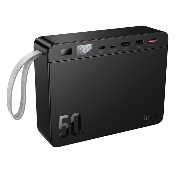 Універсальна Мобільна Батарея Power Bank Hoco J166 Carretera 22.5W+PD20W+lighting 50000mAh Чорний
