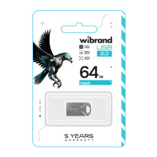 USB Flash Drive Wibrand 64gb Hawk Серебро