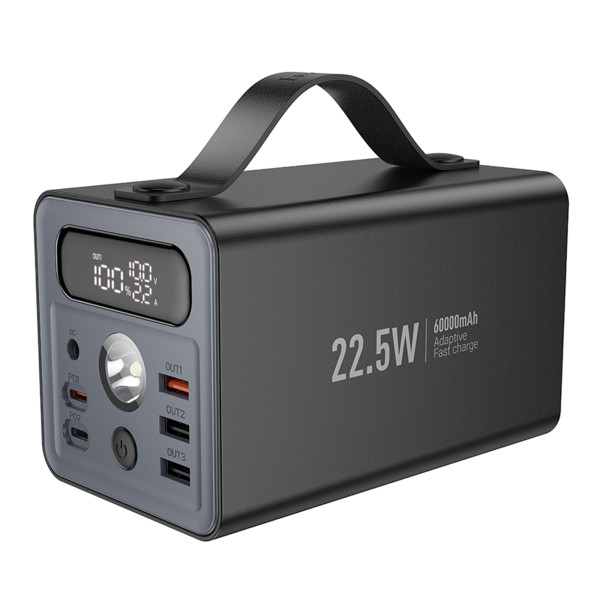 Power Bank Hoco J138 Distant 22.5W+PD20W+DC12V 60000 mAh Черный