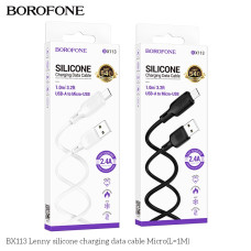 USB Borofone BX113 Silicone Micro 2.4A Белый