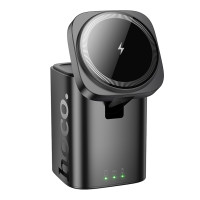 Бездротовий Зарядний Пристрій Hoco CQ20 3-in-1 15W Magnetic (iWatch) Чорний