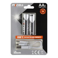Аккумуляторная батарейка AA PKCELL AA-3600 USB-C 3600mWh (2 ед.) AA
