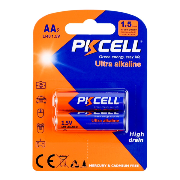 Батарейки PPKCELL 1.5V AA/LR6, 2 штуки в блистере (PC/LR6-2B) АА