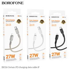 USB Borofone BX116 PD27W Type-C to Lightning Черный