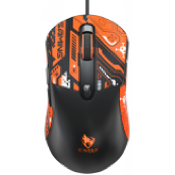 USB Миша Ігрова TWolf G550 Чорно-жовтогарячий