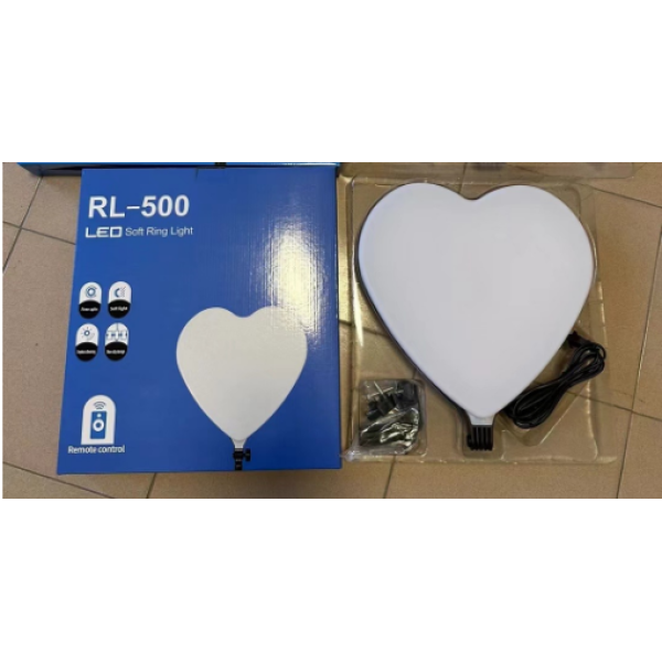 LED Панель RL-500 33cm (Heart Style) Remote Чорний
