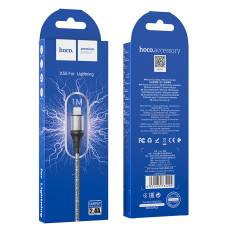 Кабель USB Hoco X50 Excellent Lightning Сiрий