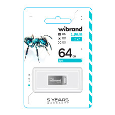 USB Flash Drive 3.2 Wibrand 64gb Ant Gen1 Серебро