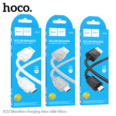 Кабель USB Hoco X113 Micro 2.4A Бiлий
