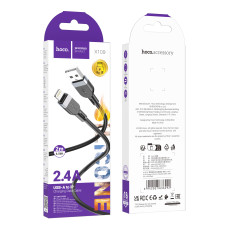 USB Hoco X109 Silicone Lightning 2.4A 2m Черный