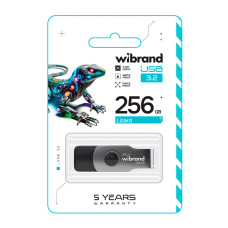 USB Flash Drive 3.2 Wibrand 256gb Lizard Gen1 Черный