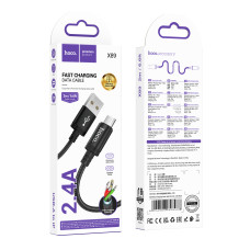 USB Hoco X89 Micro 2.4A 2m Черный