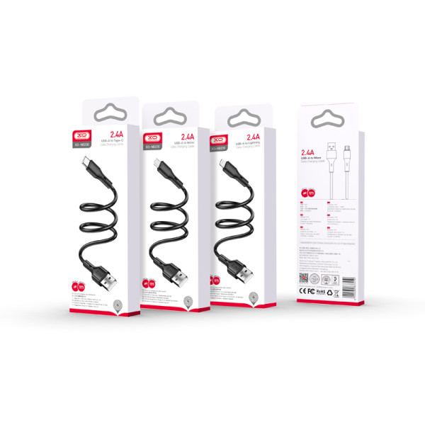 USB XO NB230 Rock Series Type-C 3A Мятая упаковка Белый