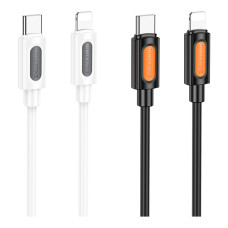 USB Borofone BX114 Silicone Type-C to Lightning PD27W Белый