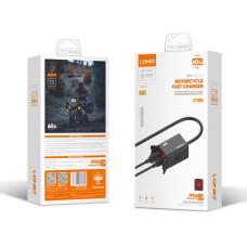 Мото Инвертор LDNIO C108 1USB/1USB-C 60W+Type-C to Type-C Черный
