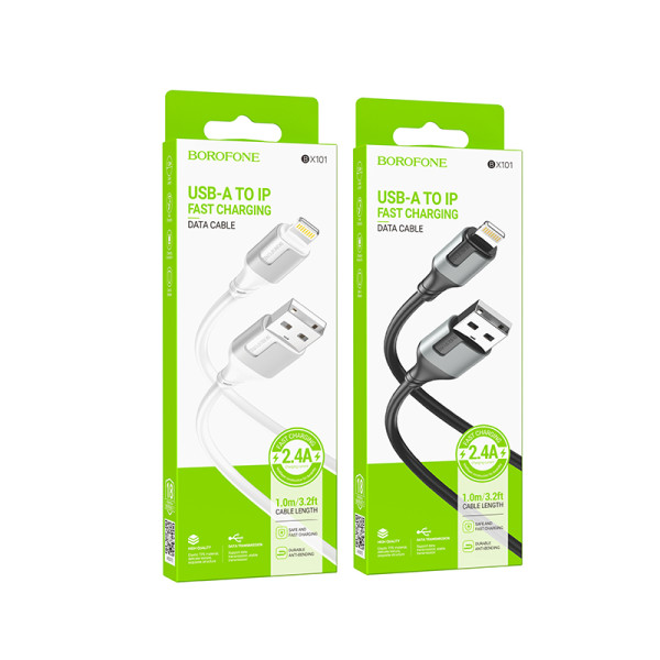 USB Borofone BX101 Creator Lightning 2.4A Черный