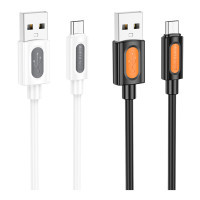 Кабель USB Borofone BX114 Silicone Micro 2.4A Чорний